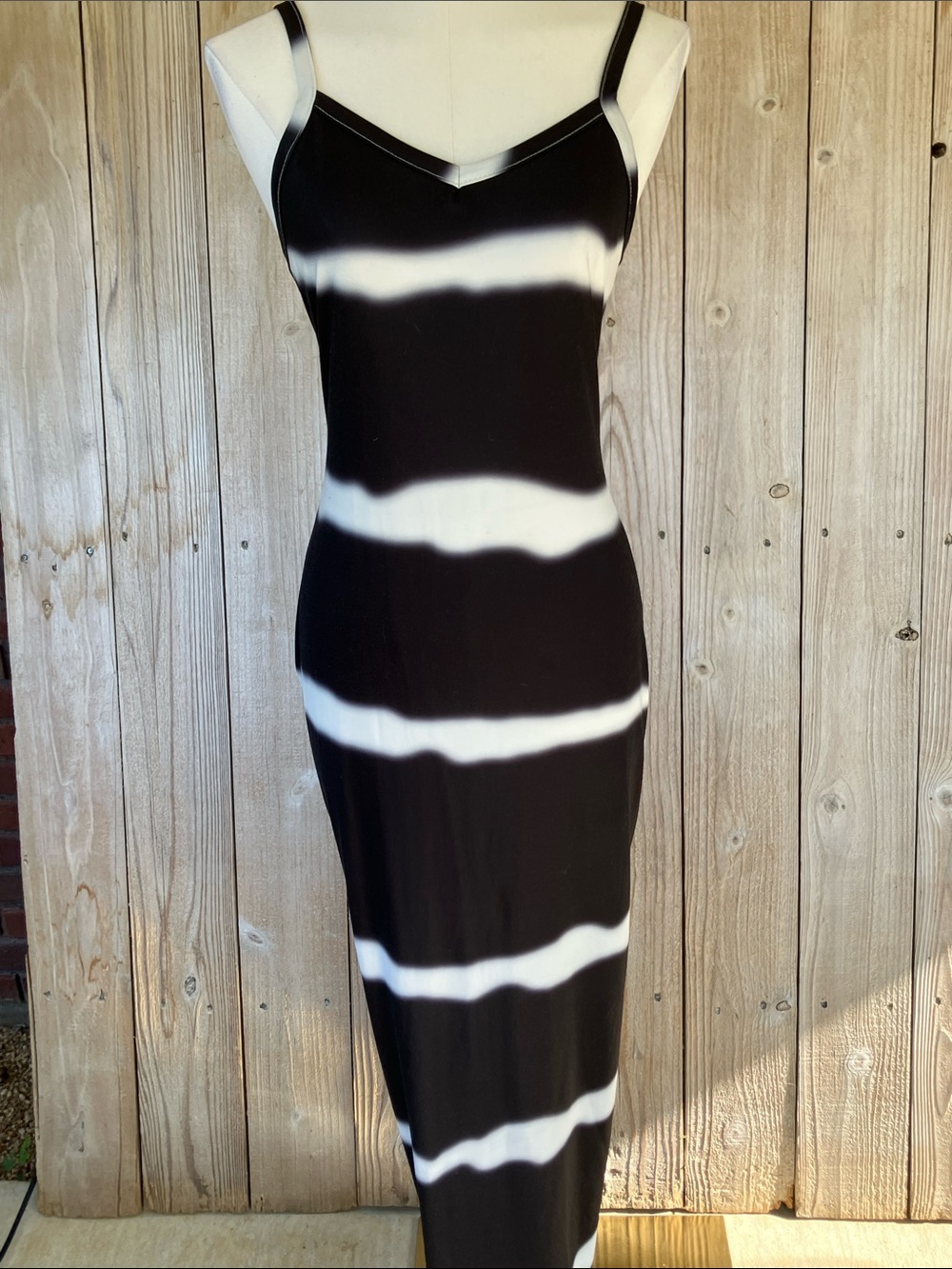 Black & White Stripe Slip Dress
